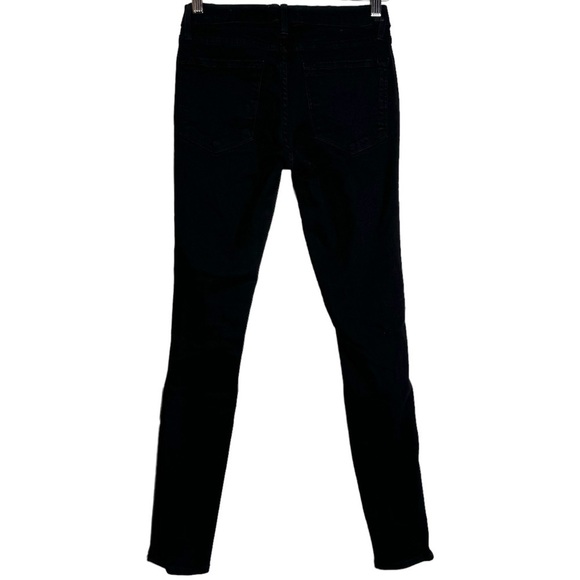 Frame Denim Black Film Noir Le Skinny De Jeanne Distressed Skinny Leg Jeans 26 - Picture 3 of 16